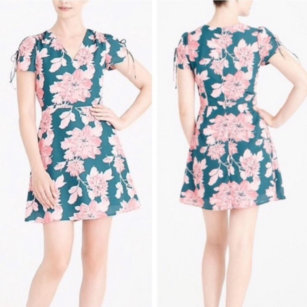 J. Crew Mercantile Floral Tie Sleeve Dress Size 14